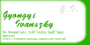 gyongyi ivanszky business card